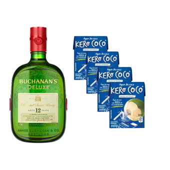 Combo Buchanan's + 4 Águas de Coco