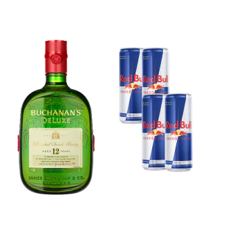 Combo Buchanan's + 4 Redbull's