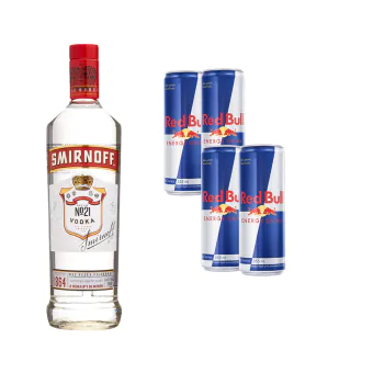 Combo Smirnoff +  4 Redbulls